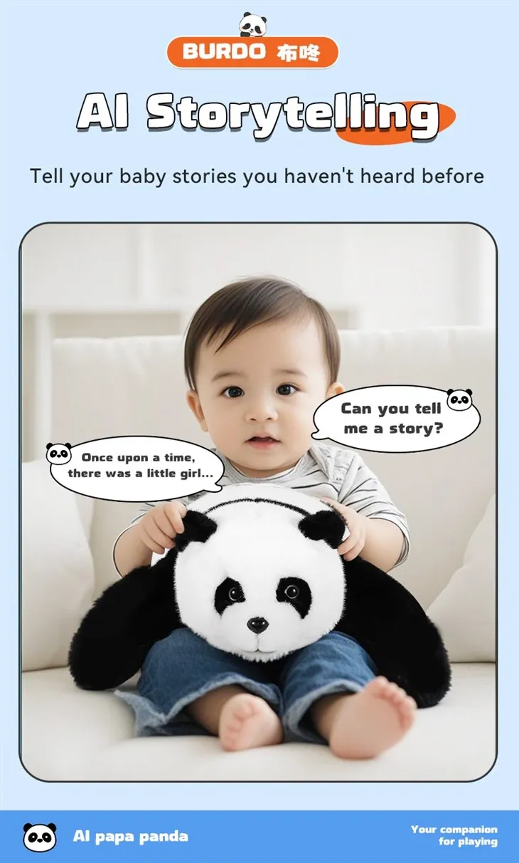 AI Curious Interactive Bear Plush Toy Cute Electric Music Bear