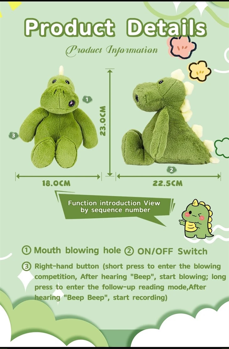AI Dinosaur Talking Plush Toy